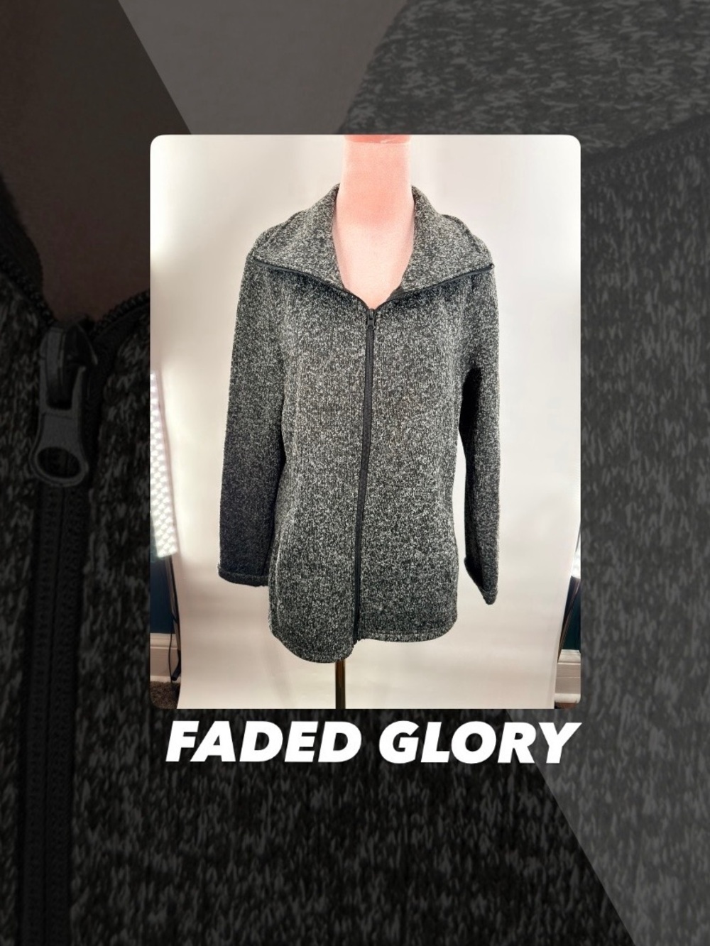 EUC Faded Glory Full Zip Fleece Jacket